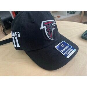 Atlanta Falcons Fanatics NFL Hat Black Embroidered Logo Jones 11 Adjustable